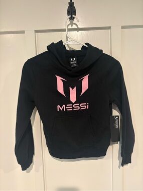 Collection B Black Hoodie with Pink Logo